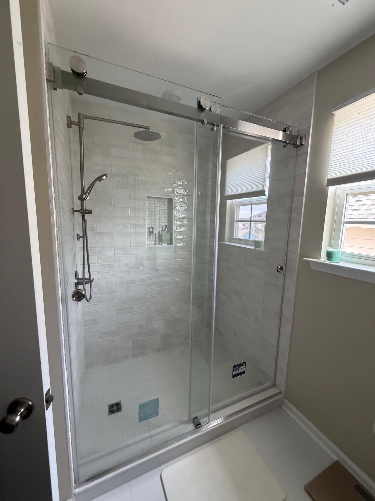 Frameless Glass Shower Door Installation